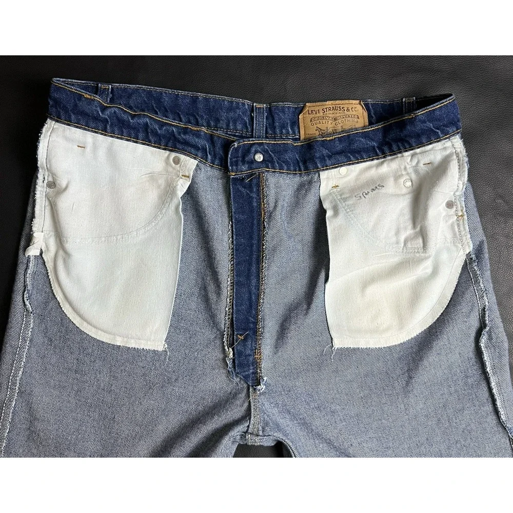 Levi's 517 Bootcut Orange Tab Jeans 40x32 (38W 30L) USA Dark Wash True Vintage